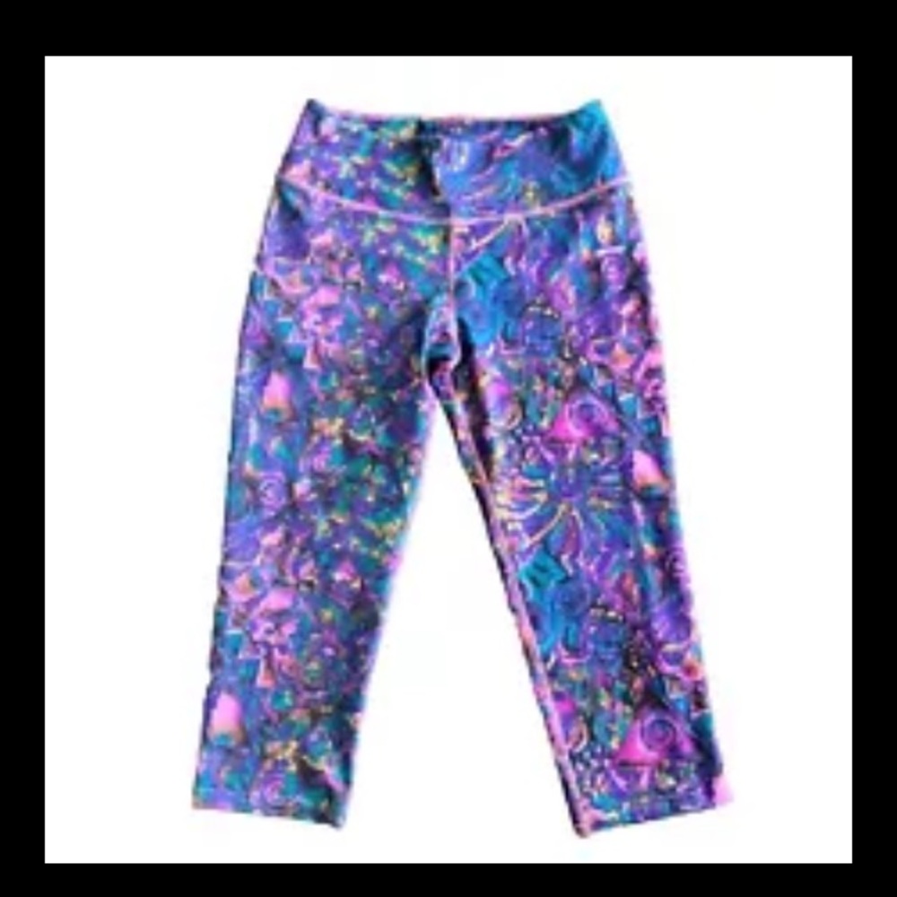 Tiffosi Portugal  Women’s Medium Mid Waist Multi Colored Capri Active Legging
